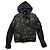 Neil Barrett Lederjacke mit Kapuze Schwarz