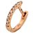 NOVE MONO ORECCHINO VANRYCKE MINI CREOLE T XS ORO ROSA 18K DIAMANTI