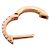 NOVE MONO ORECCHINO VANRYCKE MINI CREOLE T XS ORO ROSA 18K DIAMANTI - vista 5