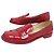 SCARPE CHANEL MOCASSINI G30708 LOGO CC TIMELESS PELLE LUCIDA 40.5 Rosso