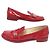 SCARPE CHANEL MOCASSINI G30708 LOGO CC TIMELESS PELLE LUCIDA 40.5 Rosso - vista 3