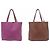Hermès BAG TOTE HERMES DOUBLE SENS 36 IN PELLE CLEMENCE MARRONE E VIOLA