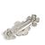 Chanel Barrette Camelia gesteppt CC Haarklammer aus Silbermetall - Ansicht 2