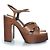 Sandali Heaven Jota 85 di Saint Laurent Marrone - vista 4