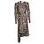 Vestido midi de leopardo Paco Rabanne x H&M Castaño Negro