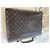 Vintage leather and canvas Louis Vuitton briefcase Brown - view 9