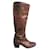 Botas Prada de cuero marrón Castaño