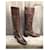 Botas Prada de cuero marrón Castaño - vista 2