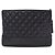 Chanel Nero Medio Pelle di Vitello Invecchiata Gabrielle O Case Clutch - vista 2