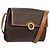 Céline Borsa a spalla in tela Macadam CELINE in pelle PVC marrone oro Auth EC038 D'oro