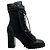 Botas de salto Evelyn pretas com tachas e cadarços de Alexandre Birman - vista 2