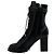 Botas de salto Evelyn pretas com tachas e cadarços de Alexandre Birman - vista 3