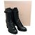 Botas de salto Evelyn pretas com tachas e cadarços de Alexandre Birman - vista 6