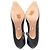 Pumps a punta quadrata Christian Dior in pelle nera Nero - vista 6