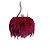Clutch de plumas Stuart Weitzman roja