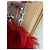 Clutch de plumas Stuart Weitzman roja - vista 6