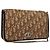 Borsa a spalla in tela Trotter Christian Dior marrone oro Auth BD118 D'oro