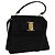 Borsa a mano Vala in suede 2 in 1 nera e oro Auth BA373 di Salvatore Ferragamo Nero D'oro