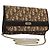 Borsa a spalla in tela Trotter Christian Dior marrone oro Auth KD045 D'oro