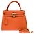 Hermès Sac HERMES Kelly 25 en Cuir Orange - 102578