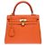 Hermès Sac HERMES Kelly 25 en Cuir Orange - 102578 - vue 3