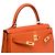 Hermès Sac HERMES Kelly 25 en Cuir Orange - 102578 - vue 7