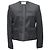 Schwarzer Polyester-Einreiher-Blazer mit Spitzen-Details von Jason Wu