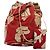 Borsa a spalla con catena CHANEL in tela rossa oro CC Auth 114940 Rosso D'oro