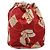Borsa a spalla con catena CHANEL in tela rossa oro CC Auth 114940 Rosso D'oro - vista 2