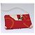 Borsa a spalla con catena CHANEL in tela rossa oro CC Auth 114940 Rosso D'oro - vista 26