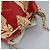 Borsa a spalla con catena CHANEL in tela rossa oro CC Auth 114940 Rosso D'oro - vista 6
