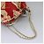Borsa a spalla con catena CHANEL in tela rossa oro CC Auth 114940 Rosso D'oro - vista 7