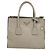 PRADA Borsa a mano in pelle 2 vie Beige Argento Auth am7940 - vista 13