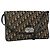 Borsa a spalla in tela Trotter Christian Dior blu navy Auth KD091