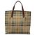 Borsa a mano in PVC beige marrone a quadri Nova di BURBERRY oro Auth BD438 D'oro - vista 13