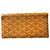 Magnificent Goyard Geldbörse, gelbe Farbe.