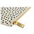 Clutch con zip a pois Saint Laurent in pelle bianca Nero - vista 7