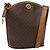 Céline Borsa a spalla in tela Macadam CELINE in pelle PVC marrone oro Auth BD091 D'oro