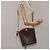 Céline Borsa a spalla in tela Macadam CELINE in pelle PVC marrone oro Auth BD091 D'oro - vista 24