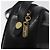 Borsa a Spalla Vala in Pelle Nera e Oro Salvatore Ferragamo Auth am7884 - vista 19