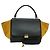 Céline CELINE Borsa Trapeze in pelle 2 in 1 Blu Navy Oro Auth BA400 D'oro
