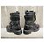 Botines Twin Set de piel negra con relieve de cocodrilo Negro - vista 5