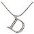 Collana argento con logo D di Christian Dior di John Galliano con strass