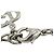 Collana argento con logo D di Christian Dior di John Galliano con strass - vista 4