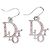 Orecchini a cerchio in cristallo rosa argento Christian Dior