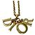Collana in catena dorata con logo Christian Dior D'oro - vista 4