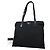 Bolso de hombro de cuero de ternera negro con logo de nylon Prada