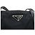 Bolso de hombro de cuero de ternera negro con logo de nylon Prada - vista 8