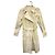 Gabardina Burberry de algodón blanca y verde claro Blanco