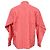 Camicia in cotone rosso con logo ricamato a righe Balenciaga Bordò - vista 3